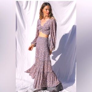 Jen’s Pirate Booty Rooftop Skirt Dress Wildflower Stonewash S NWT